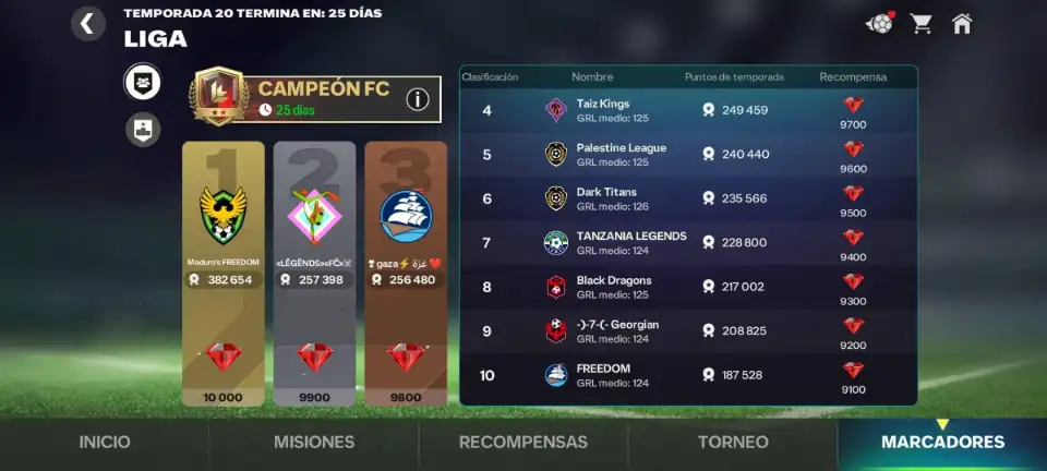 Evidencia de mi llegada al rango Campeón FC en FC Mobile actualmente, usando esta guía estratégica.