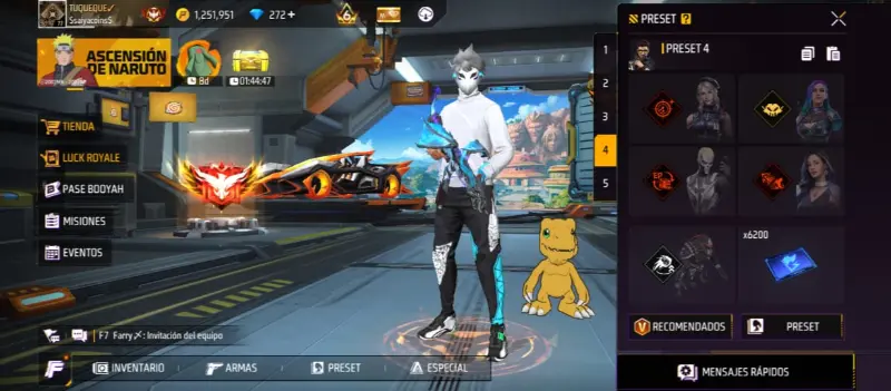 Personajes Recomendados para la MP5, asi quedaria el combo de habilidades